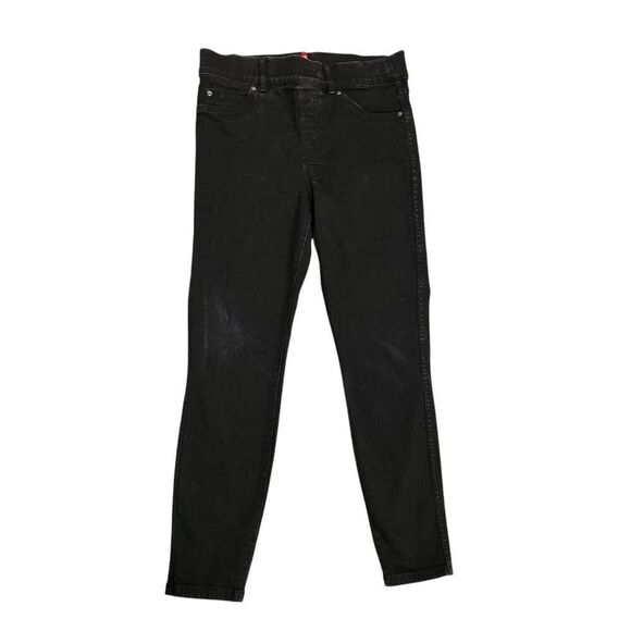 Spanx jeggings size medium petite black stretch tapered with back pockets - Picture 1 of 10